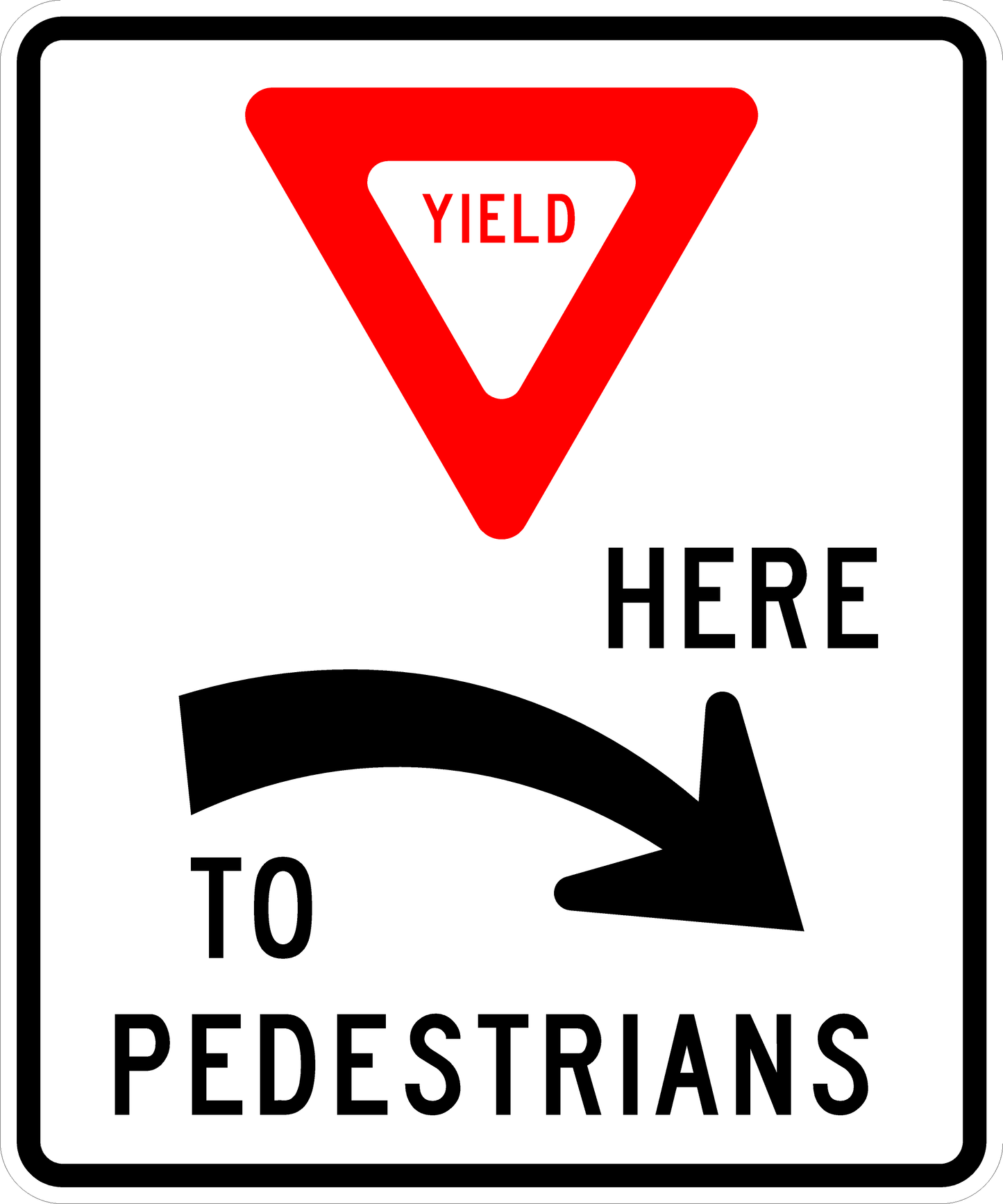 R1-5a-Yield Here to Pedestrians Sign - Municipal Supply & Sign Co.
