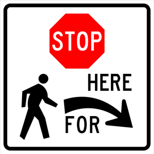R1-5b-Stop Here for Peds Sign - Municipal Supply & Sign Co.