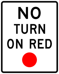 R10-11-No Turn on Red Sign - Municipal Supply & Sign Co.