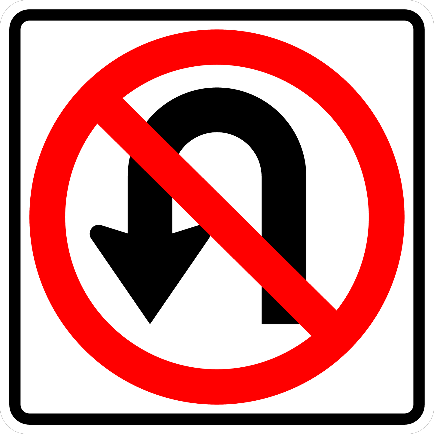 R3-4-No U-Turn Sign - Municipal Supply & Sign Co.
