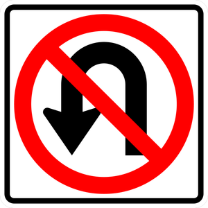 R3-4-No U-Turn Sign