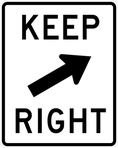R4-7b-Keep Right Sign - Municipal Supply & Sign Co.