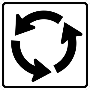 R6-5P-Roundabout Circulation Sign (plaque) - Municipal Supply & Sign Co.