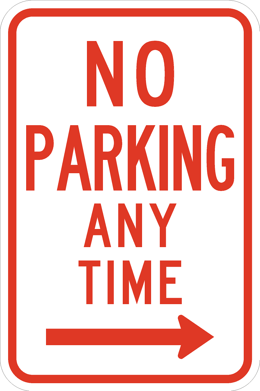 R7-1-No Parking Any Time Sign - Municipal Supply & Sign Co.
