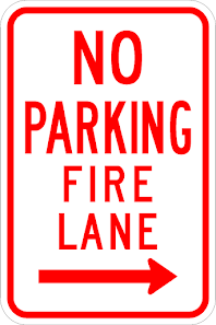 No Parking Fire Lane Sign - Municipal Supply & Sign Co.