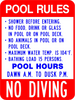 Pool Rules No Diving - Municipal Supply & Sign Co.