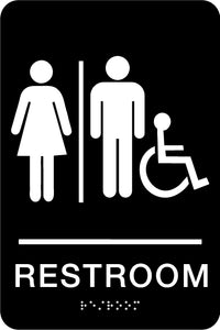 Unisex Wheelchair Accessible Restroom Sign