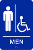 Men's Wheelchair Accessible Restroom Sign
