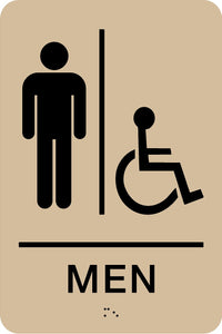 Men's Wheelchair Accessible Restroom Sign