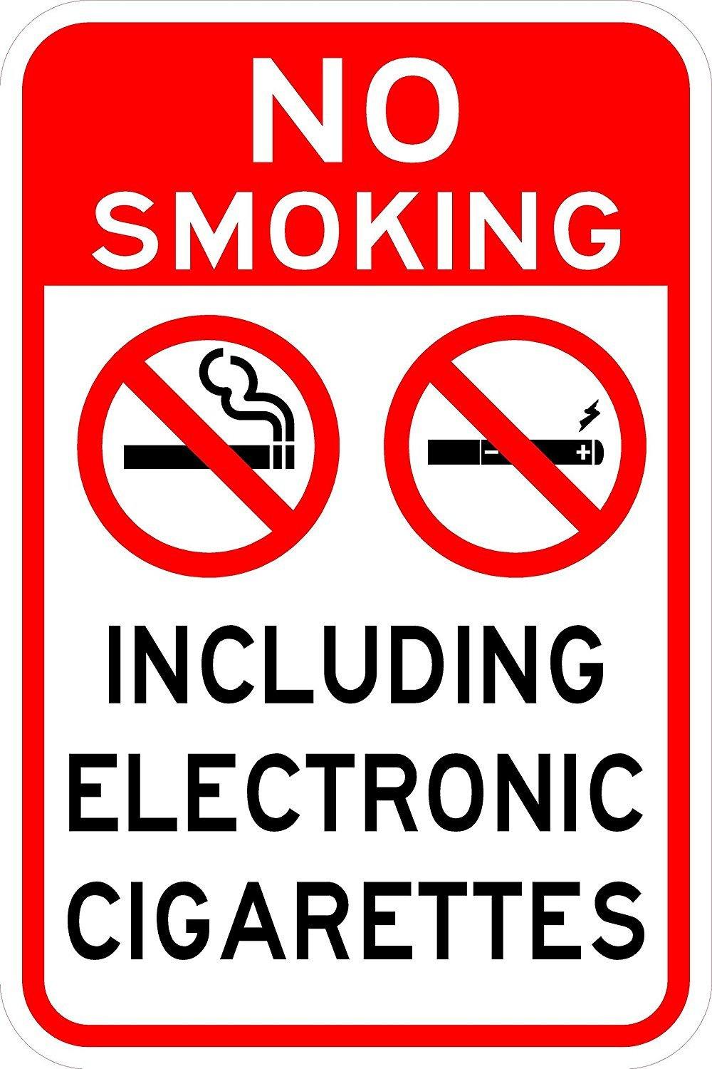 No Smoking Including Electronic Cigarettes - Municipal Supply & Sign Co.