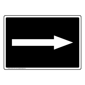 Tactile Arrow Sign - Municipal Supply & Sign Co.