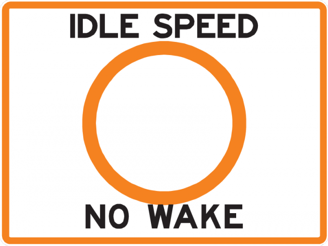 Idle Speed No Wake Sign - Municipal Supply & Sign Co.