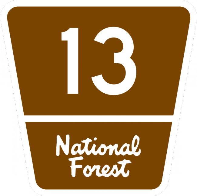 M1-7-Forest Route Sign (1, 2, or 3 digits) - Municipal Supply & Sign Co.