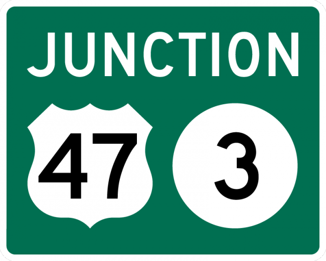 M2-2-Combination Junction Sign (2 route signs) - Municipal Supply & Sign Co.