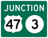 M2-2-Combination Junction Sign (2 route signs) - Municipal Supply & Sign Co.