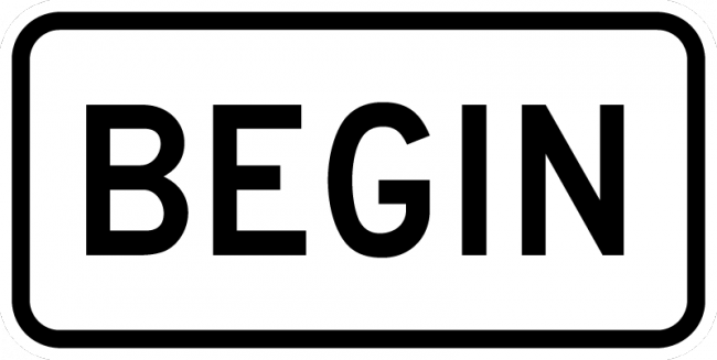 M4-14-Begin Sign - Municipal Supply & Sign Co.