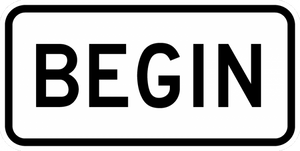 M4-14-Begin Sign - Municipal Supply & Sign Co.