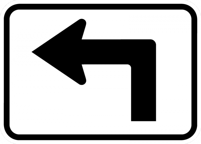 M5-1-Advance Turn Arrow Sign - Municipal Supply & Sign Co.