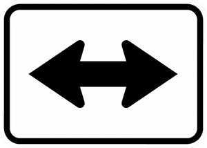 M6-4-Directional Arrow Sign - Municipal Supply & Sign Co.
