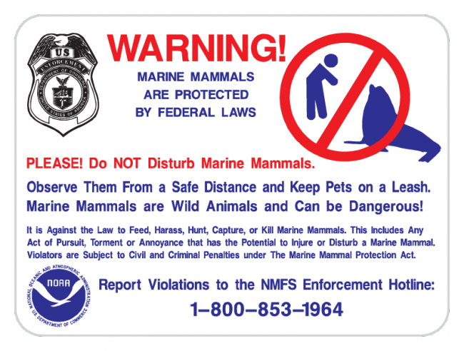 Marine Animal Protection Sign - Municipal Supply & Sign Co.