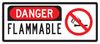 Danger Flammable Sign (With No Smoking Symbol) - Municipal Supply & Sign Co.