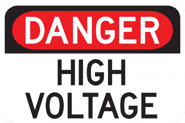 Danger High Voltage Sign - Municipal Supply & Sign Co.