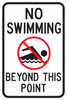 No Swimming Sign - Municipal Supply & Sign Co.