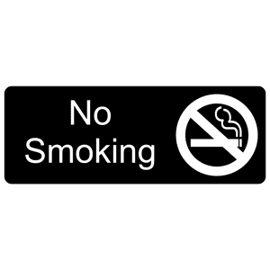 No Smoking Tactile Sign - Municipal Supply & Sign Co.