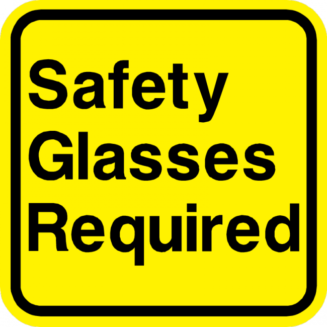 Safety Glasses Required Sign - Municipal Supply & Sign Co.