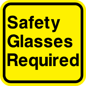 Safety Glasses Required Sign - Municipal Supply & Sign Co.
