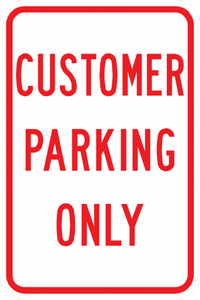 PS-13-Customer Parking Only Sign - Municipal Supply & Sign Co.