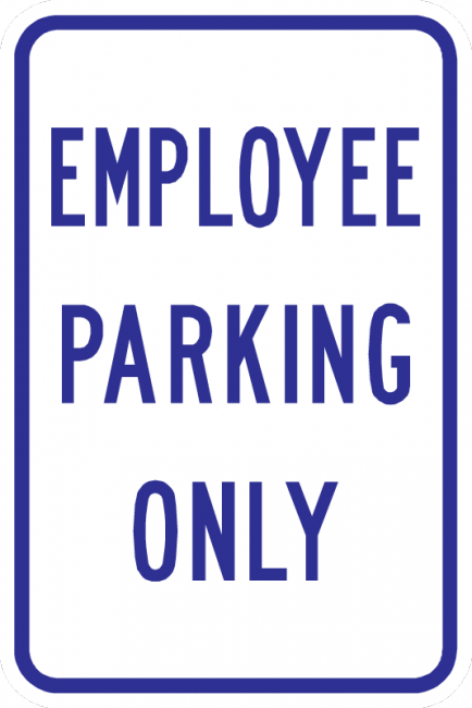 PS-18-Employee Parking Only Sign - Municipal Supply & Sign Co.