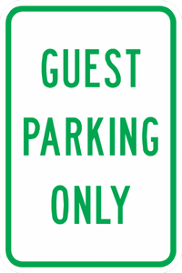 PS-22-Guest Parking Only Sign - Municipal Supply & Sign Co.