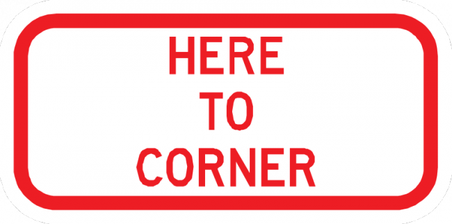 PS-24-Here To Corner Sign - Municipal Supply & Sign Co.