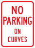 PS-33-No Parking On Curves Sign - Municipal Supply & Sign Co.