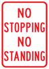 PS-37-No Stopping No Standing Sign - Municipal Supply & Sign Co.