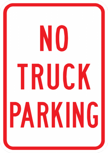 PS-42-No Truck Parking Sign - Municipal Supply & Sign Co.