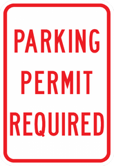 PS-49-Parking Permit Required Sign