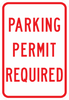 PS-49-Parking Permit Required Sign - Municipal Supply & Sign Co.
