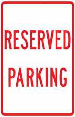 PS-52-Reserved Parking Sign