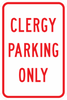 PS-8-Clergy Parking Only Sign - Municipal Supply & Sign Co.