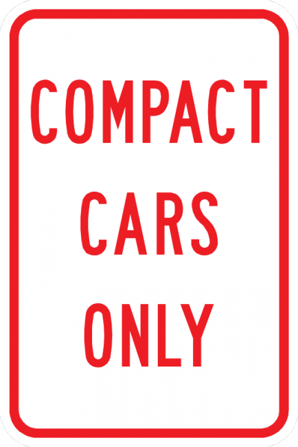 PS-9-Compact Cars Only Sign - Municipal Supply & Sign Co.