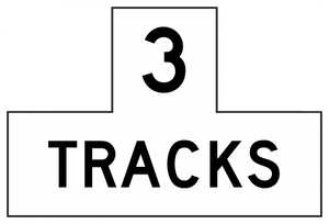 R15-2P-Number of Tracks (plaque) - Municipal Supply & Sign Co.