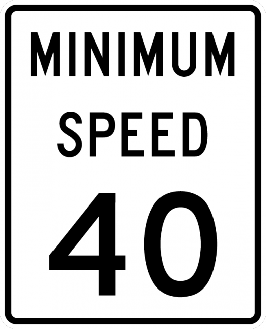 R2-4P-Minimum Speed Limit Sign (plaque) - Municipal Supply & Sign Co.