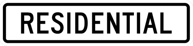 R2-5cP-Residential Sign (plaque) - Municipal Supply & Sign Co.