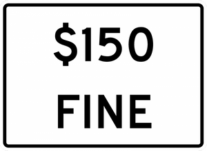 R2-6bP-$XX Fine Sign (plaque) - Municipal Supply & Sign Co.