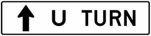 R3-26a-All Turns (U Turn) with arrow Sign - Municipal Supply & Sign Co.