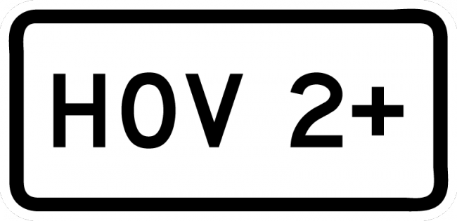 R3-5cP-HOV 2+ Sign (plaque) - Municipal Supply & Sign Co.