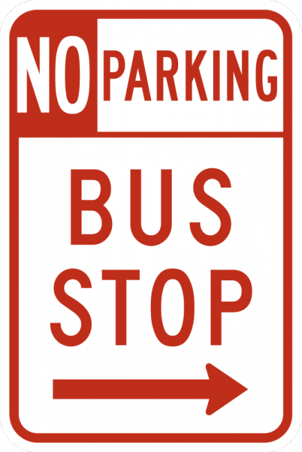 R7-107-No Parking Bus Stop Sign – Municipal Supply & Sign Co.