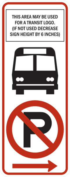 R7-107a-No Parking Sign (with transit logo) – Municipal